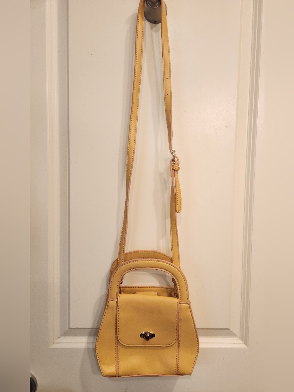 Madison West Yellow Mini Crossbody with Top Handle